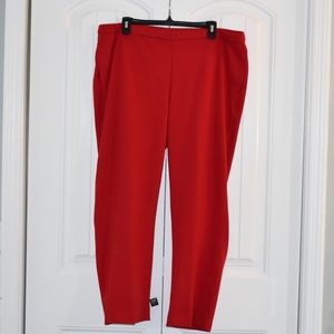 Allison Daley Red Pull On Pants Size 18W New
